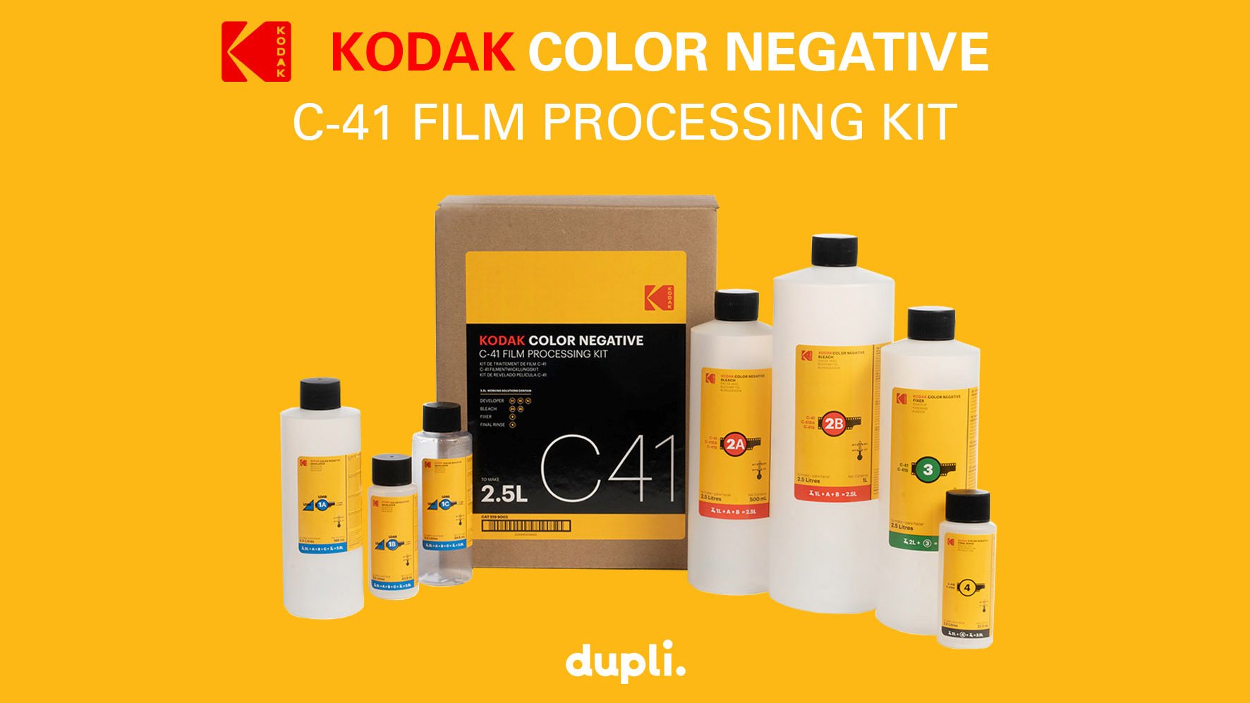 Kodak Color Negative C-41 Film Processing Kit