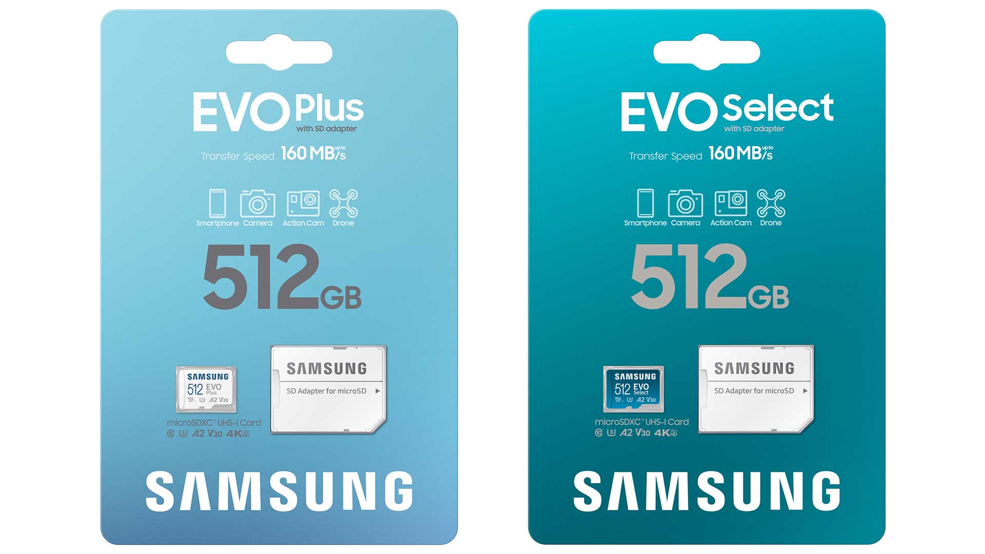 Samsugn Evo Plus and Evo Select microSD Cards